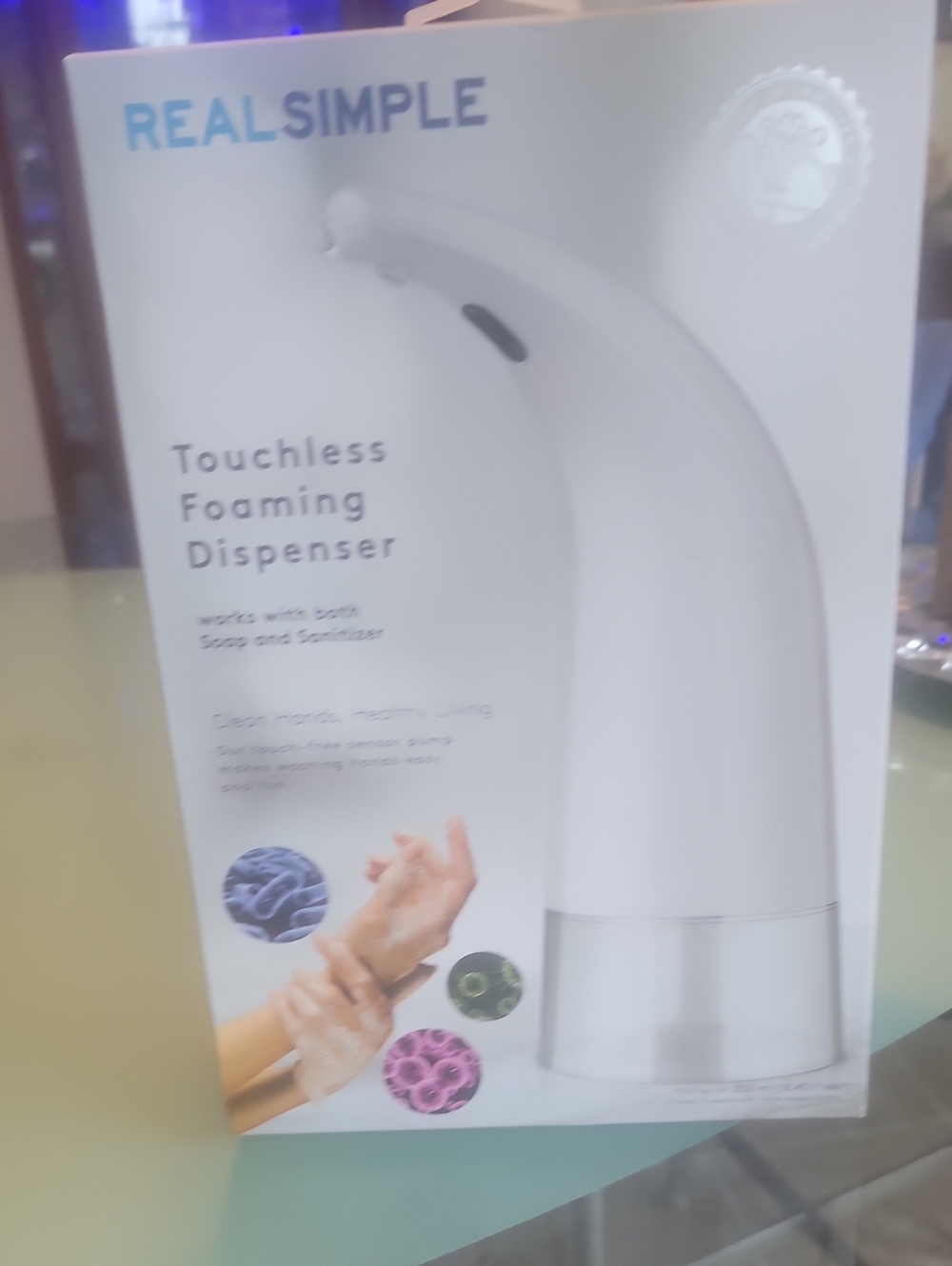 Simple White Touch-Free Foaming Soap Dispenser